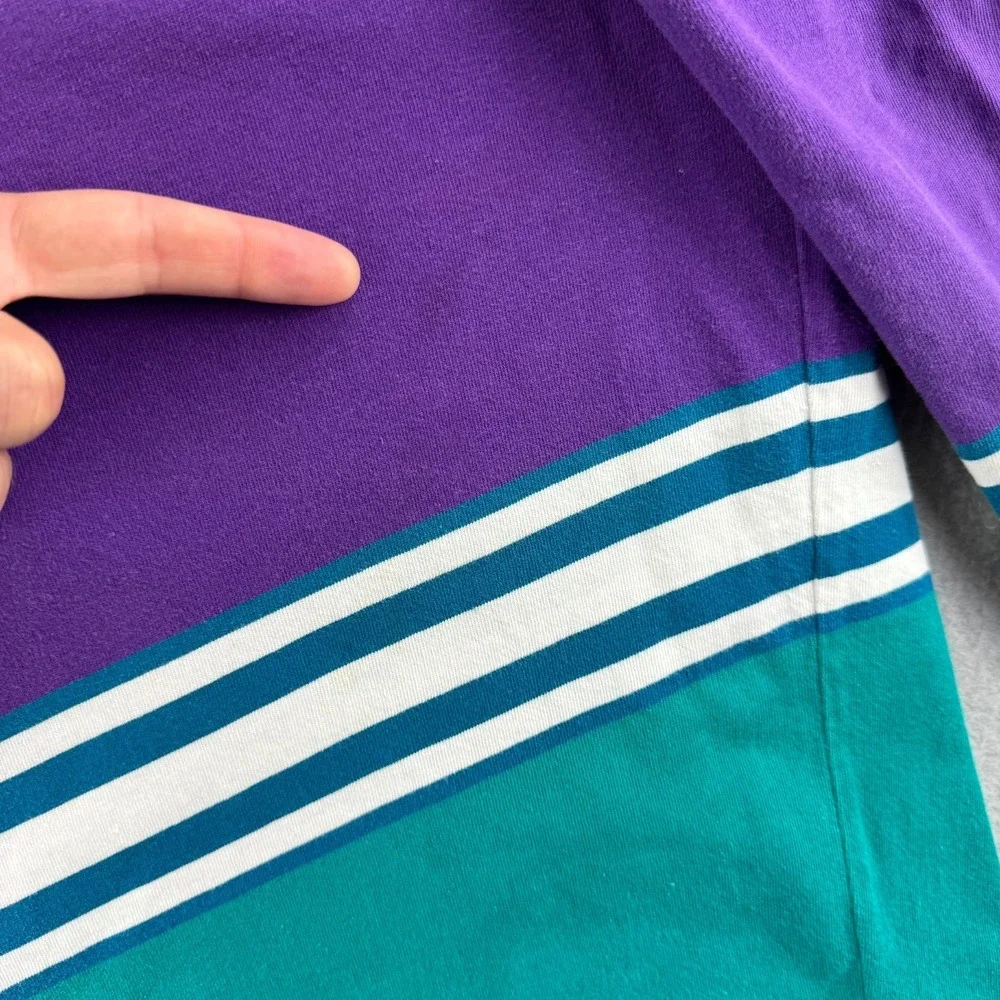 Vintage Chaps Ralph Lauren Rugby Shirt Mens Large Striped Cotton Polo 90s